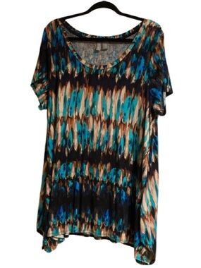 KENAR Abstract Stretchy Top!!!  Size 1X